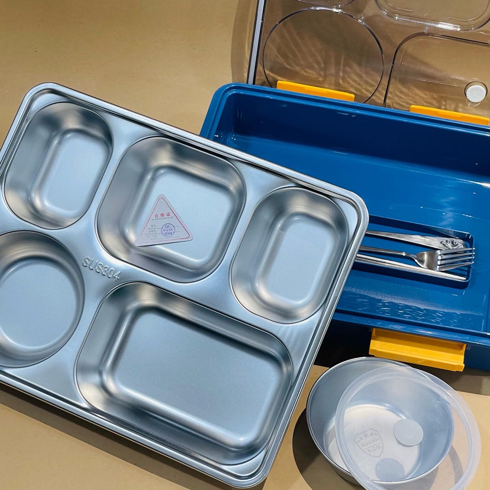 Lunch Box - 5 Compartments - Reheatable - Single Piece