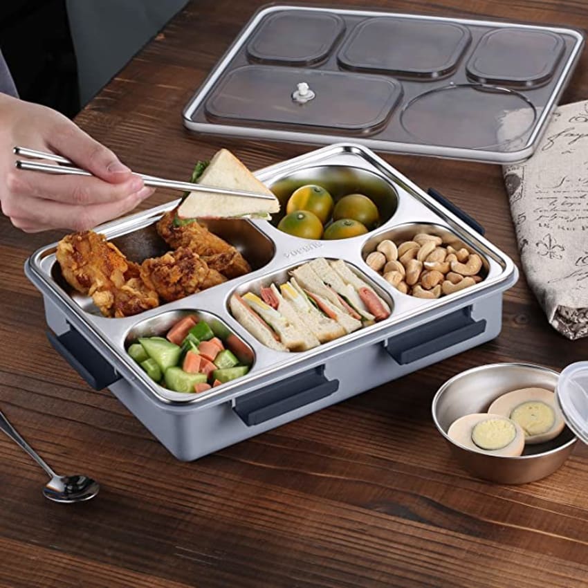 Lunch Box - 5 Compartments - Reheatable - Single Piece