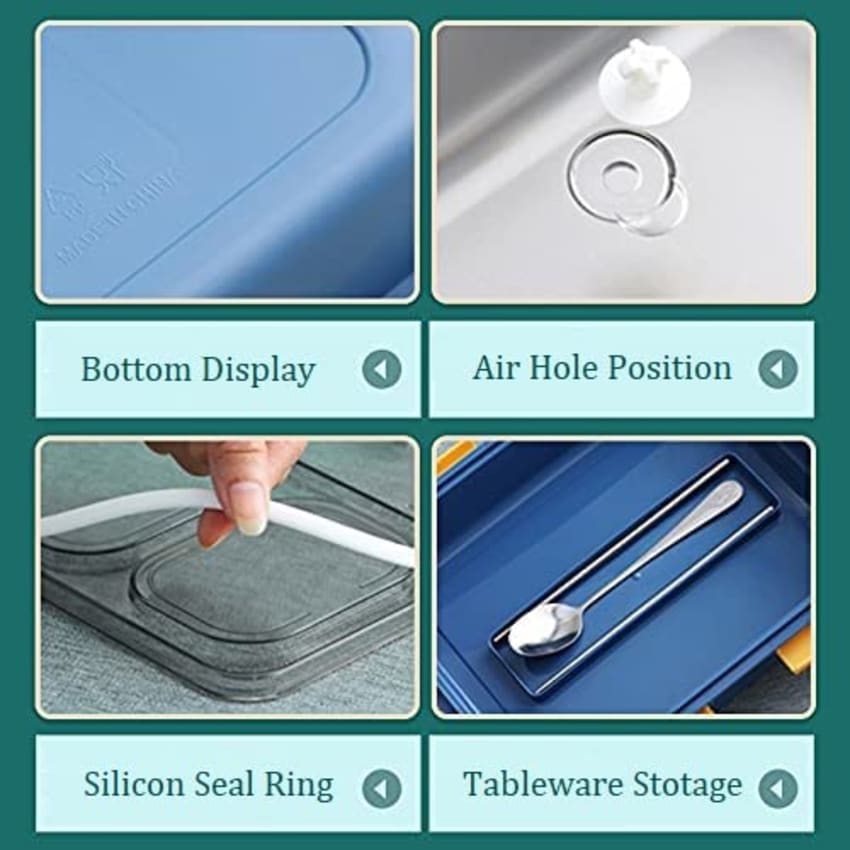 Lunch Box - 5 Compartments - Reheatable - Single Piece